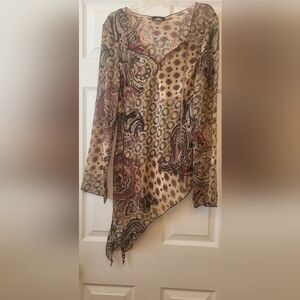 Bohemian Asymmetrical Paisley Top